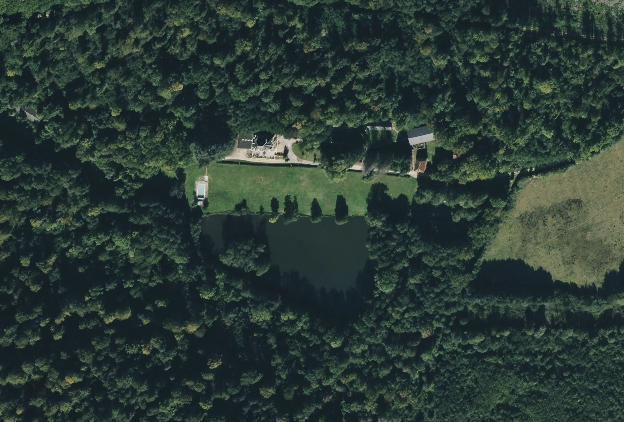 Luftbild des Geländes